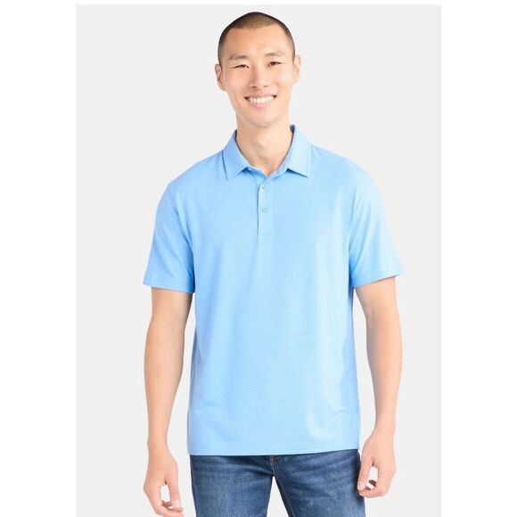 George Men's & Big Men's Blue Polo with Short Sleeves, Size 2XL. NWT. - Picture 2 of 8